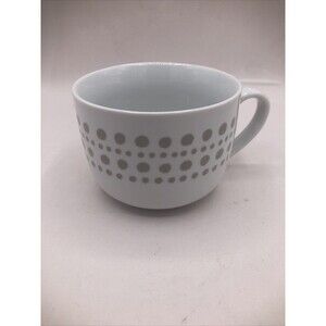 Cheeky I Help End Hunger Grey Dots Large COFFEE MUG CUP Cappuccino Tea Cup